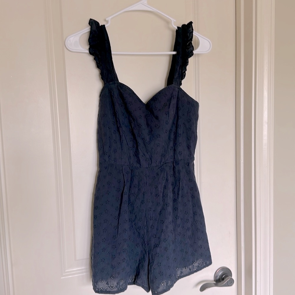 Mi Ami, size small, blue eyelet. Romper